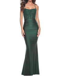 La Femme - Bustier Style Boning Stylish Prom Dress - clothing - dresses - green