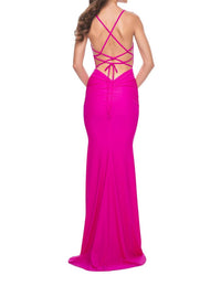 La Femme - Fully Rhinestone Embellished Top Prom Dress - clothing - dresses - patterned