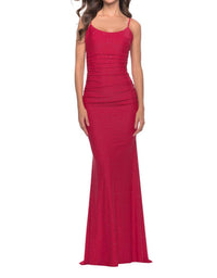 La Femme - Jeweled Chic Soft Jersey Prom Dress - clothing - dresses - patterned