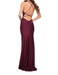 La Femme - Rhinestone Beaded Prom Dress - clothing - dresses - patterned