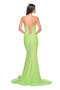 La Femme - Strapless Draped Neckline Prom Dress - clothing - dresses - green