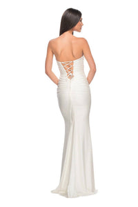 La Femme - Strapless Sweetheart Neck Fitted Prom Dress - clothing - dresses - patterned