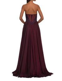 La Femme - Stunning Chiffon A - line Prom Dress - clothing - dresses - patterned