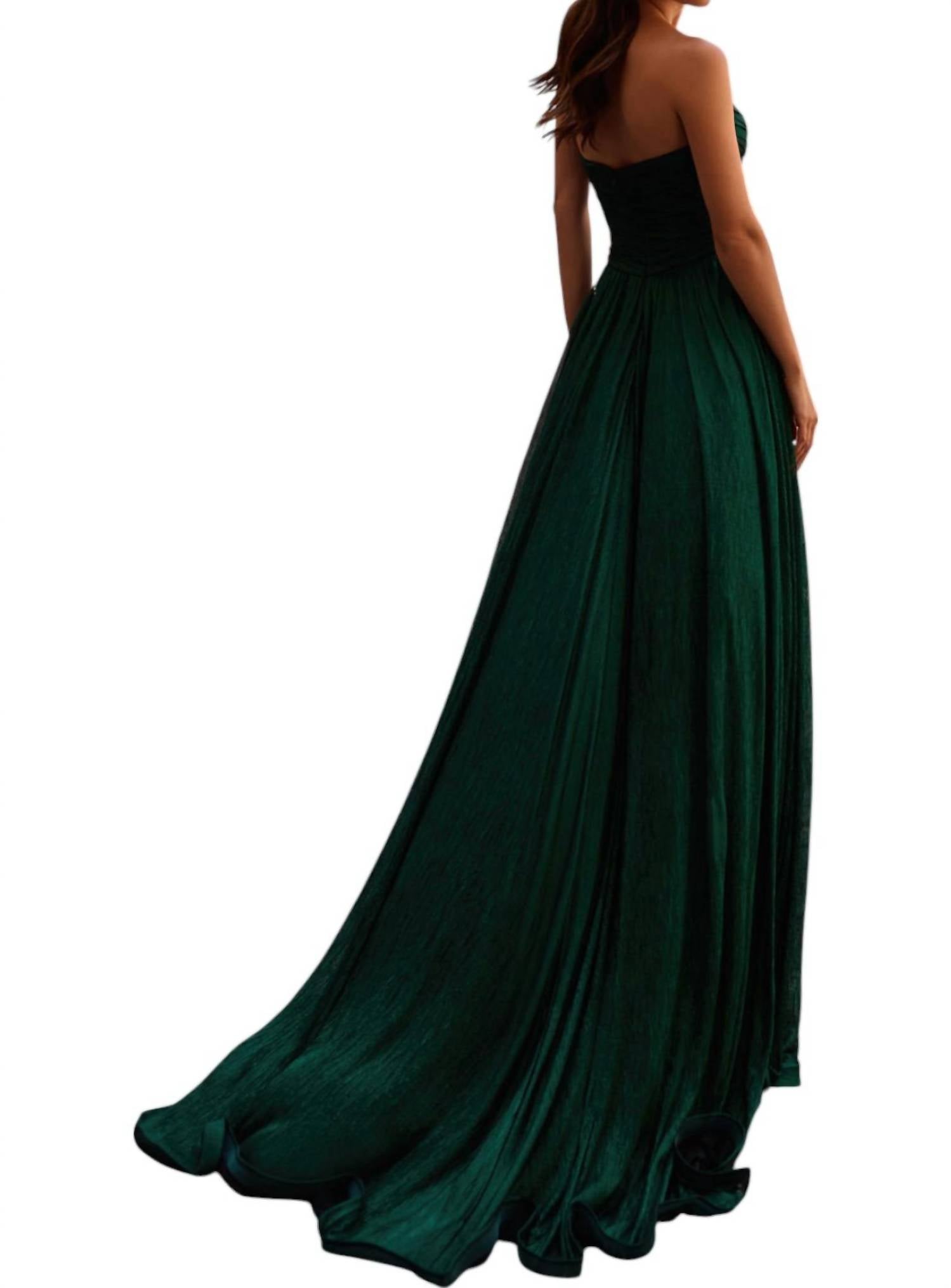 La Femme - Unique Strapless Prom Dress - clothing - dresses - green