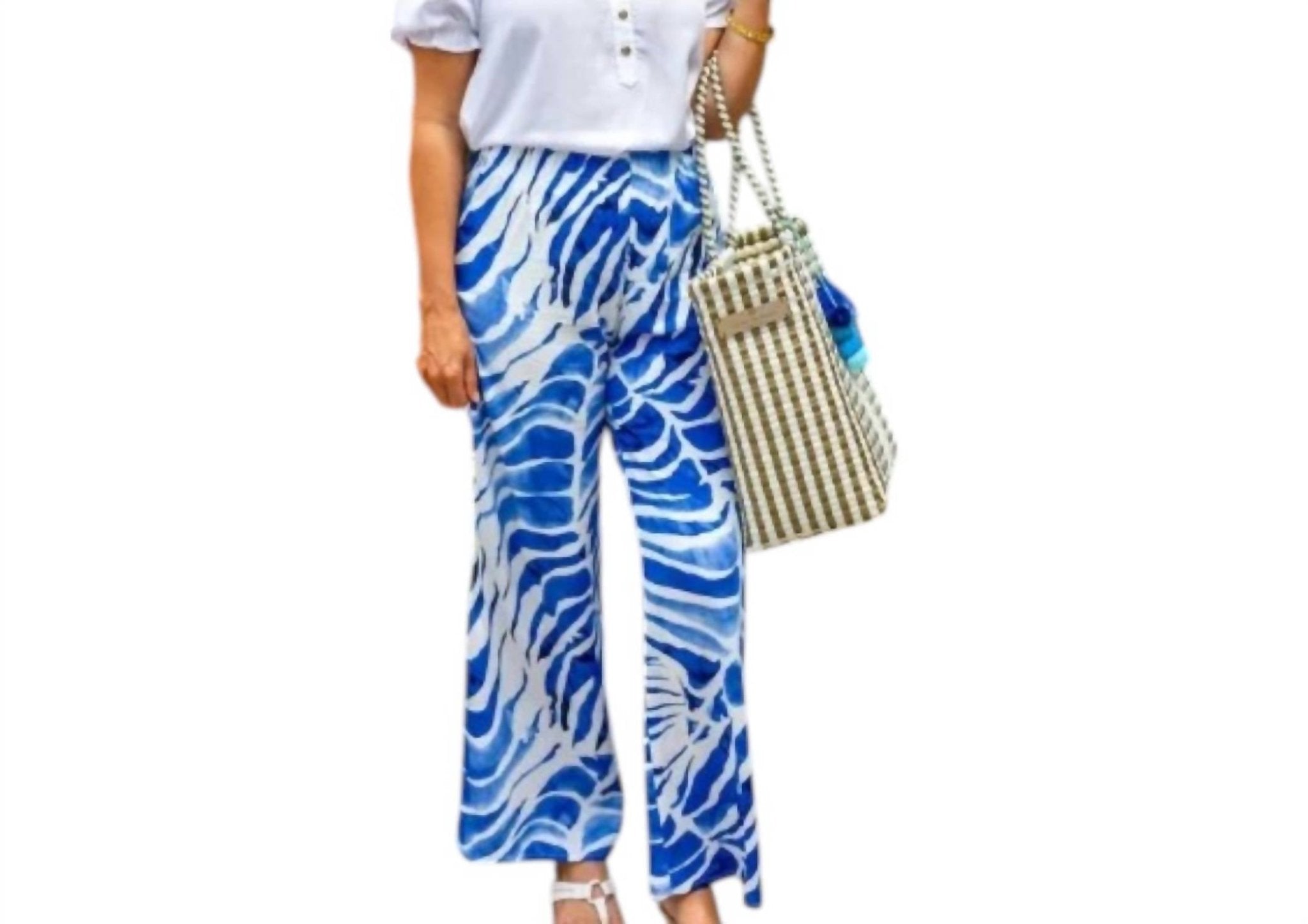 La Mer Luxe - Batik Kinsley Pants - blue - boot - cut - clothing