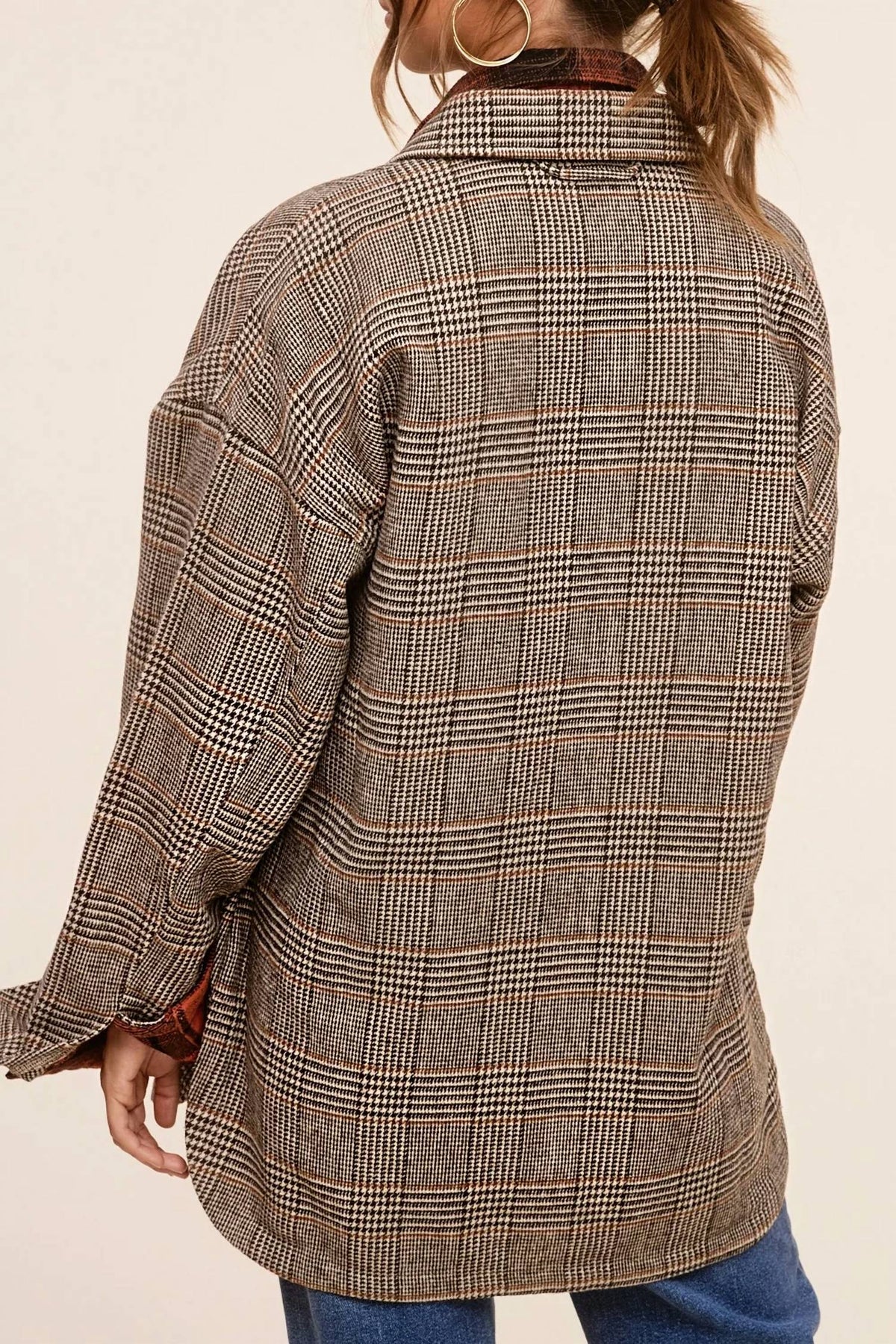 La Miel - Button Down Plaid Shacket