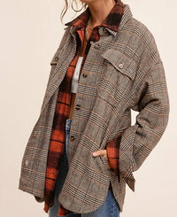 La Miel - Button Down Plaid Shacket