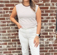 La Society - Sandy Stripes Sleevless Top