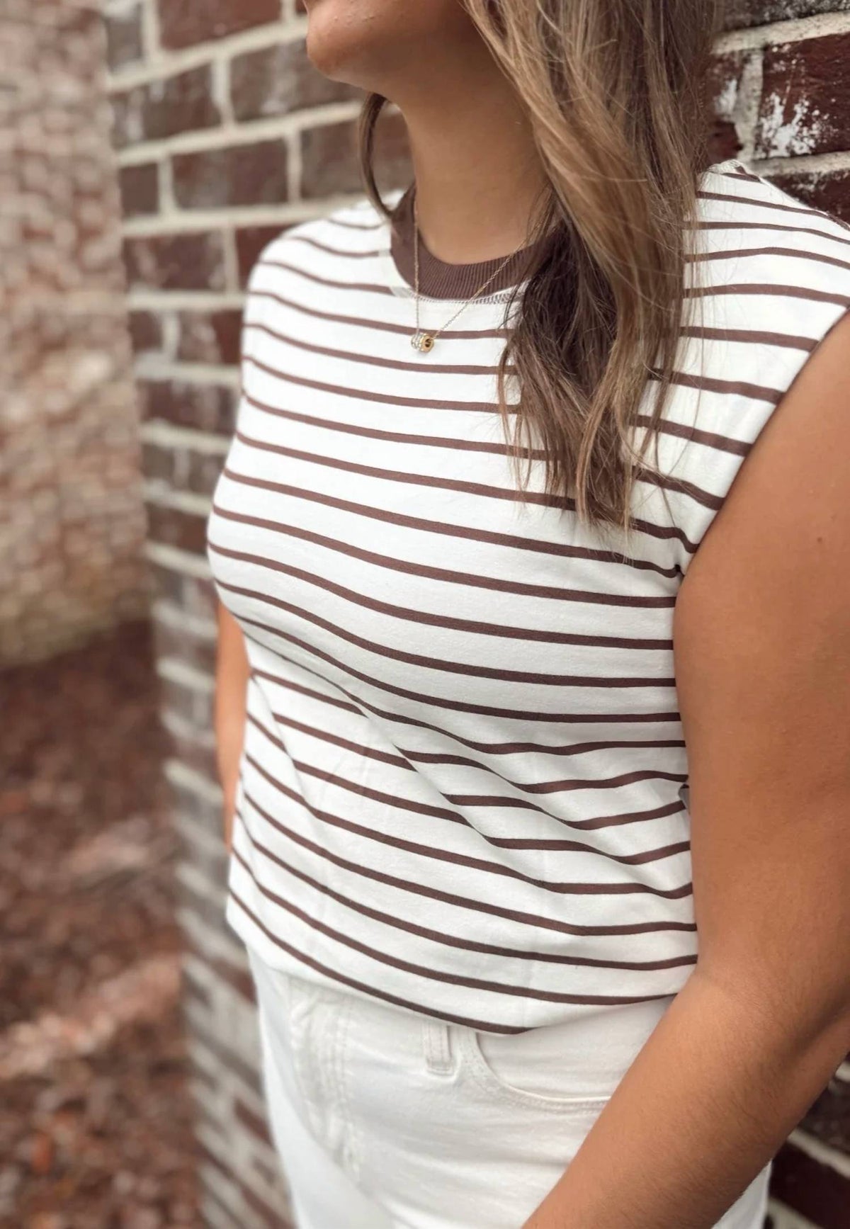 La Society - Sandy Stripes Sleevless Top