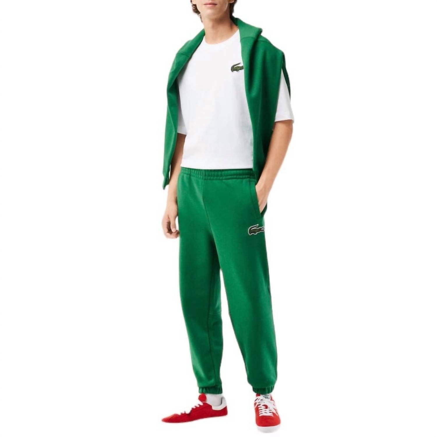 Lacoste - Fleece Trackpants - clothing - green - joggers
