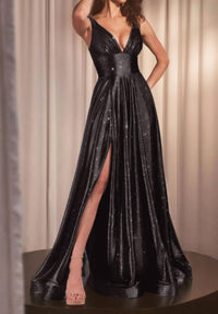 Ladivine - Line Glitter Stretch Gown