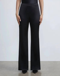 Lafayette 148 - Satin Gates Side Zip Flared Pants