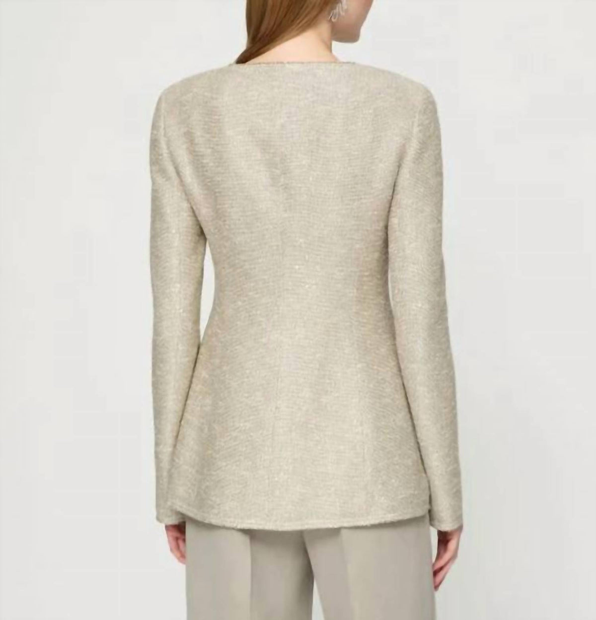 Lafayette 148 - Sequin Speckled Tweed Fitted Jacket