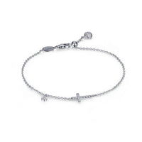 Lafonn - Women's Sideways Cross Bracelet - bracelets - jewelry - silver