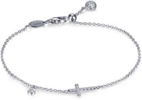 Lafonn - Women's Sideways Cross Bracelet - bracelets - jewelry - silver