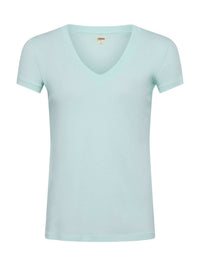 L'Agence - Becca Cotton V - neck T-shirt - clothing - cotton - green