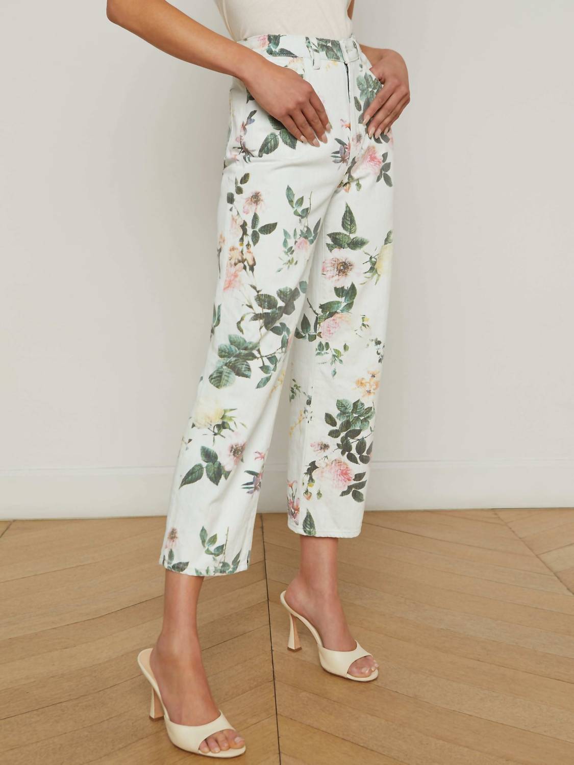 L'Agence - Blaine Cropped Stovepipe Jeans - ankle - clothing - cotton