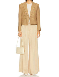 L'Agence - Brooke Double Breasted Cropped Blazer - blazers - clothing - cotton - blend