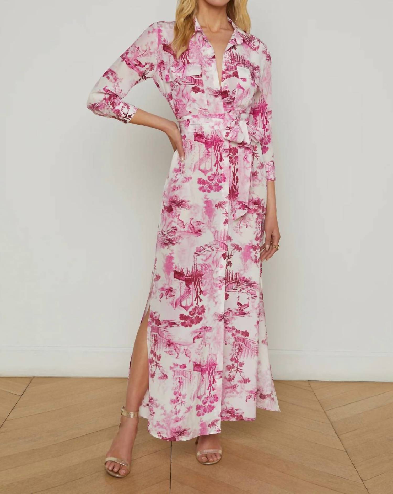 L'Agence - Cameron Silk Dress - clothing - dresses - graphic
