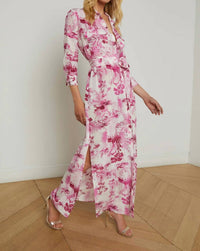 L'Agence - Cameron Silk Dress - clothing - dresses - graphic
