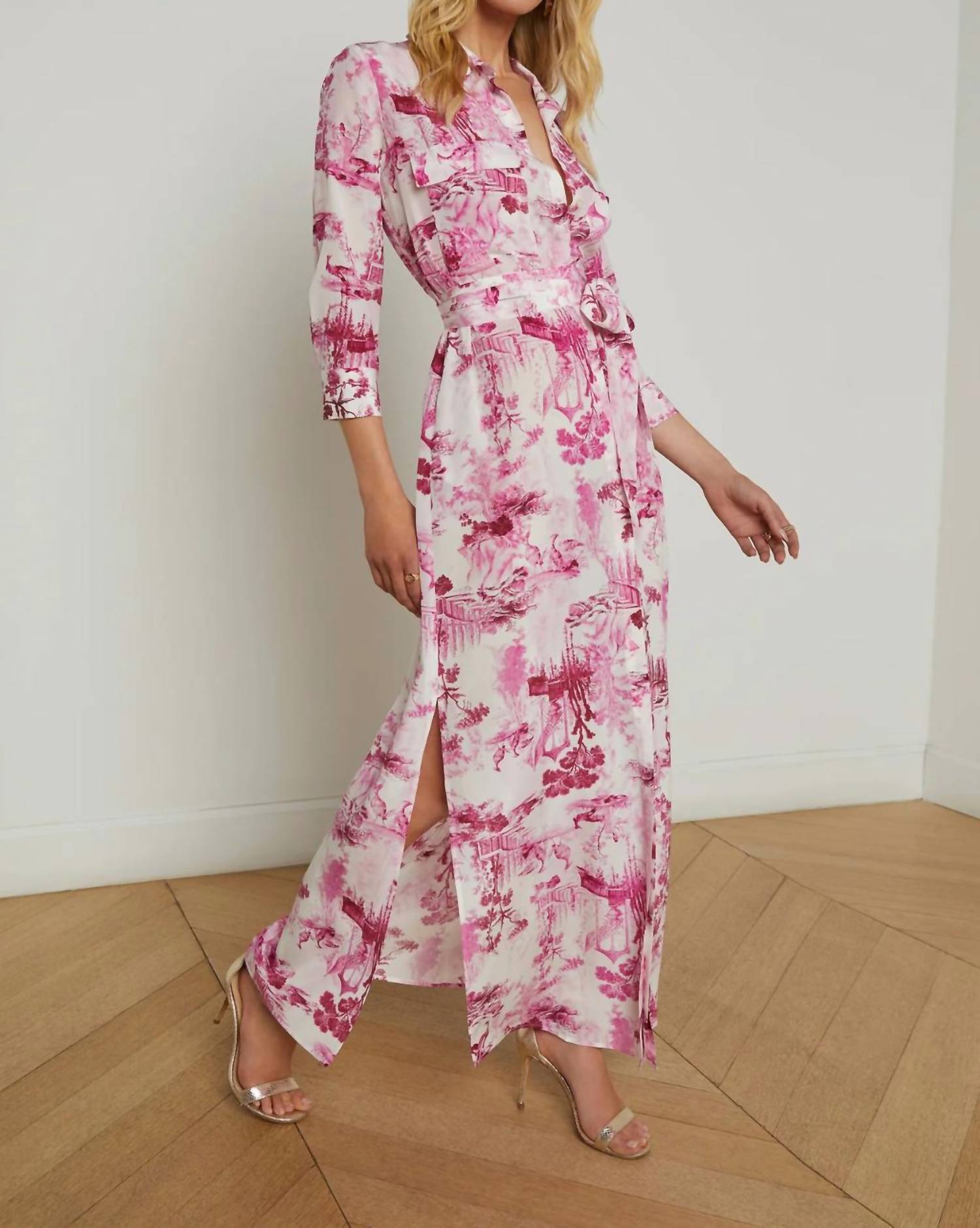 L'Agence - Cameron Silk Dress - clothing - dresses - graphic