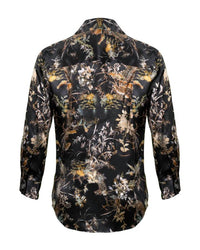 L'Agence - Dani Three Quarter Sleeve Blouse - black - blouses - clothing