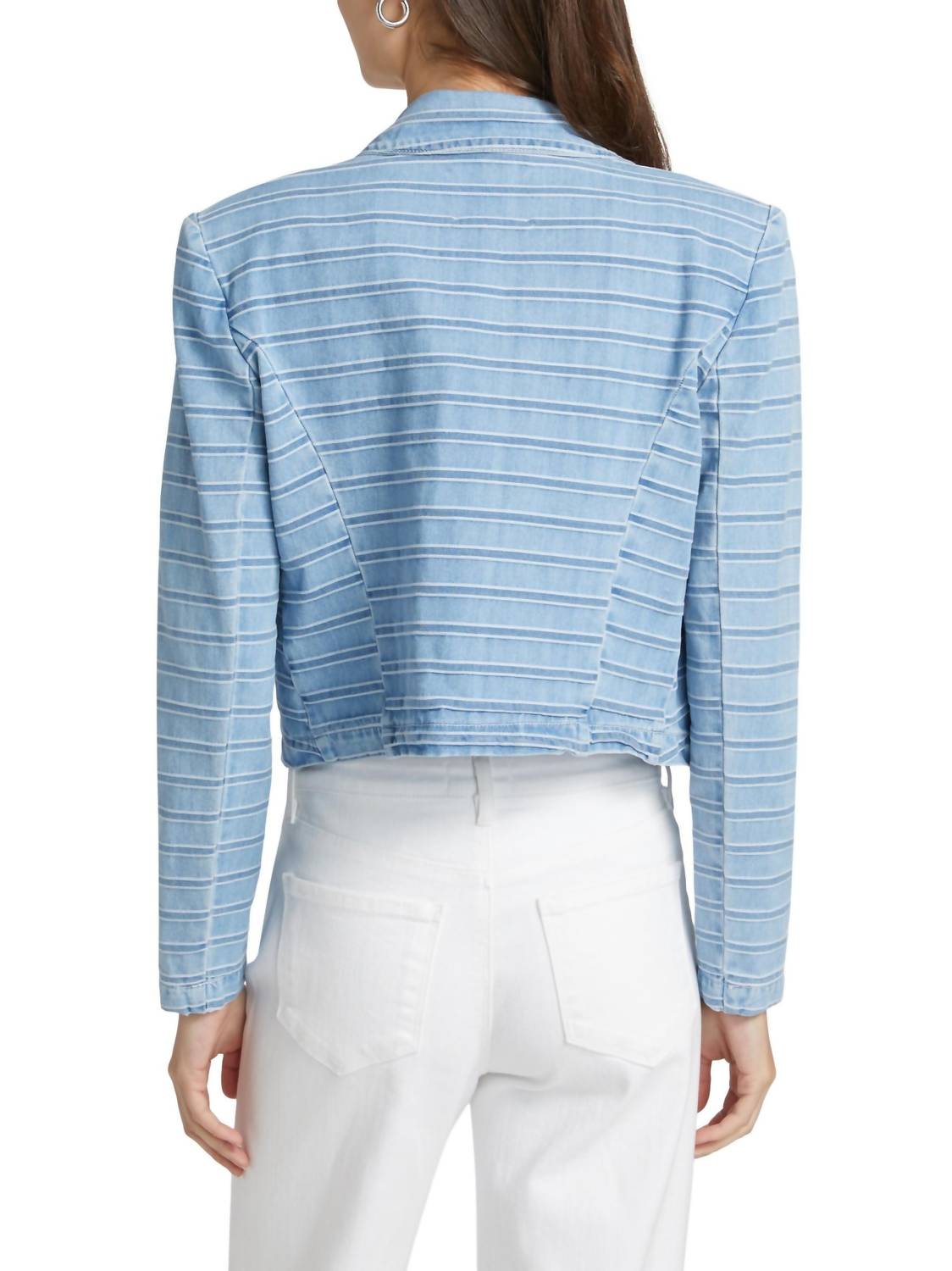L'Agence - Dolly Striped Cropped Blazer