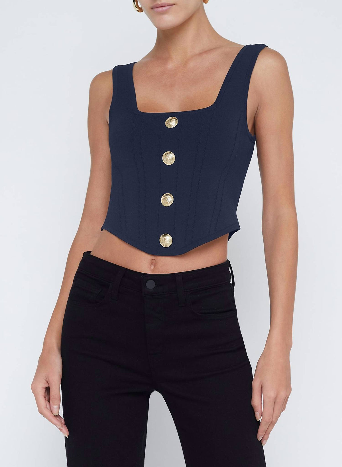 L'Agence - Saga Square Neck Crop Top