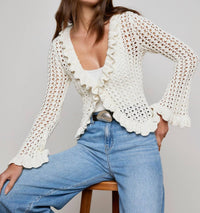 L'Agence - Solaris Open Stitch Cardigan