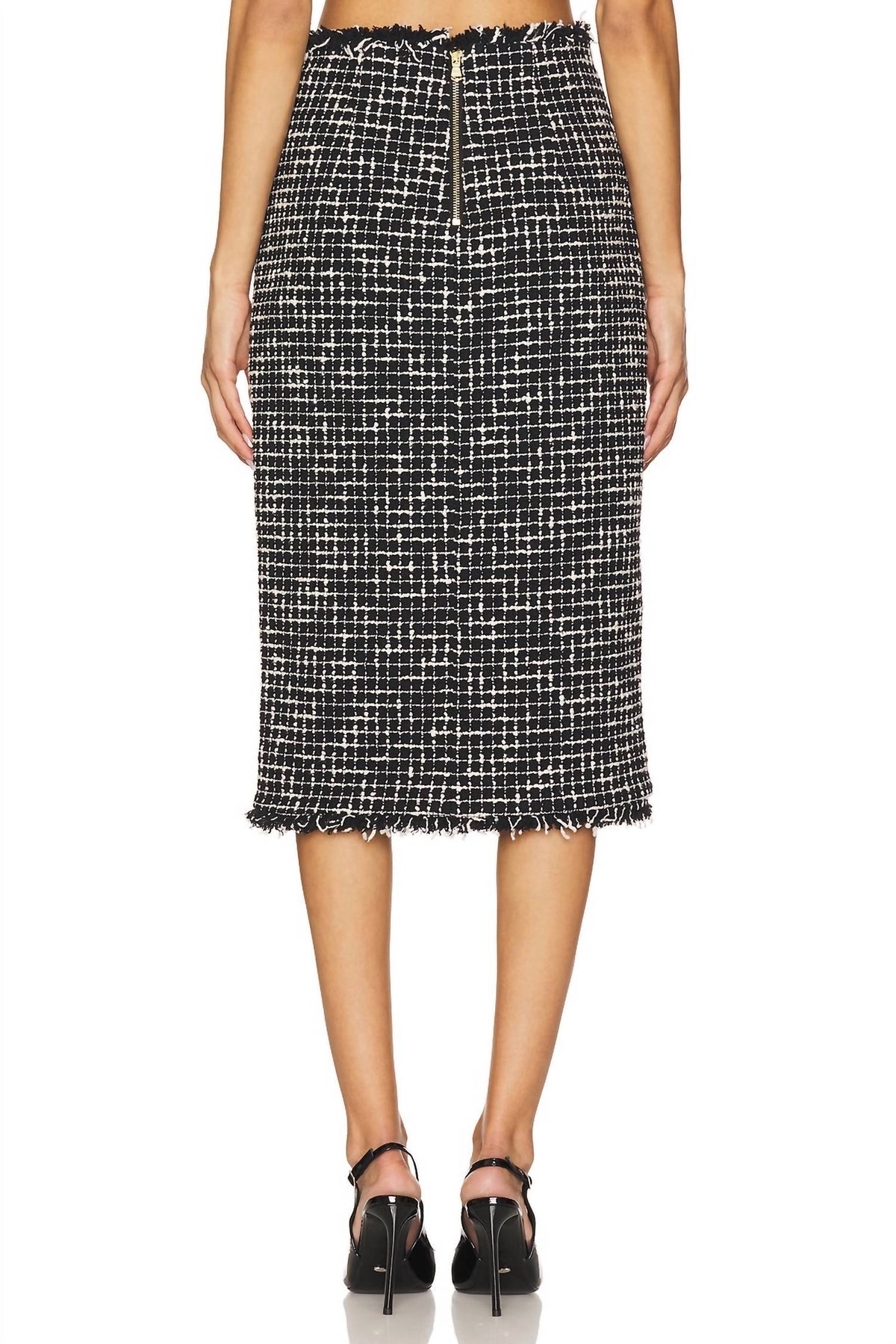 L'Agence - Tai Snap Front Midi Skirt