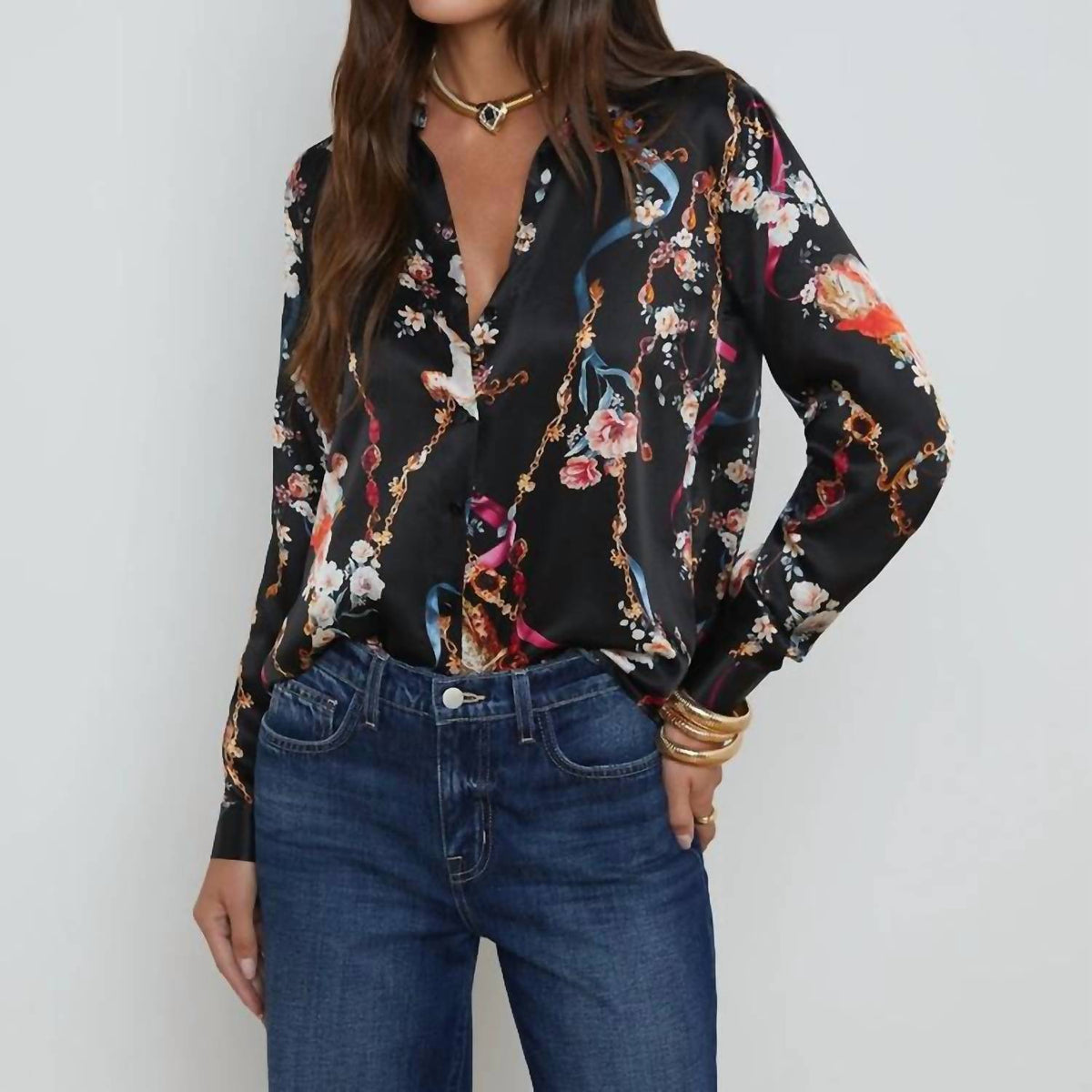 L'Agence - Tyler Long Sleeve Blouse