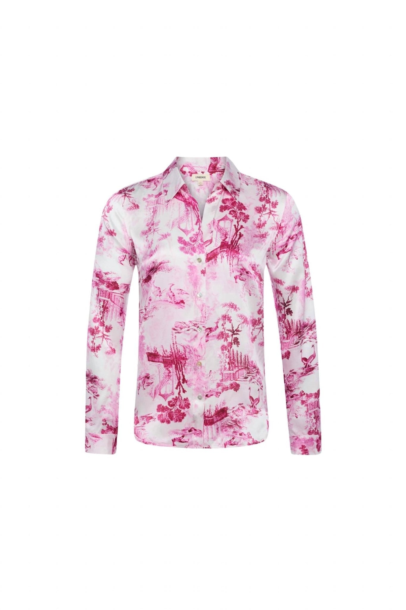 L'Agence - Tyler Silk Blouse - blouses - clothing - graphic