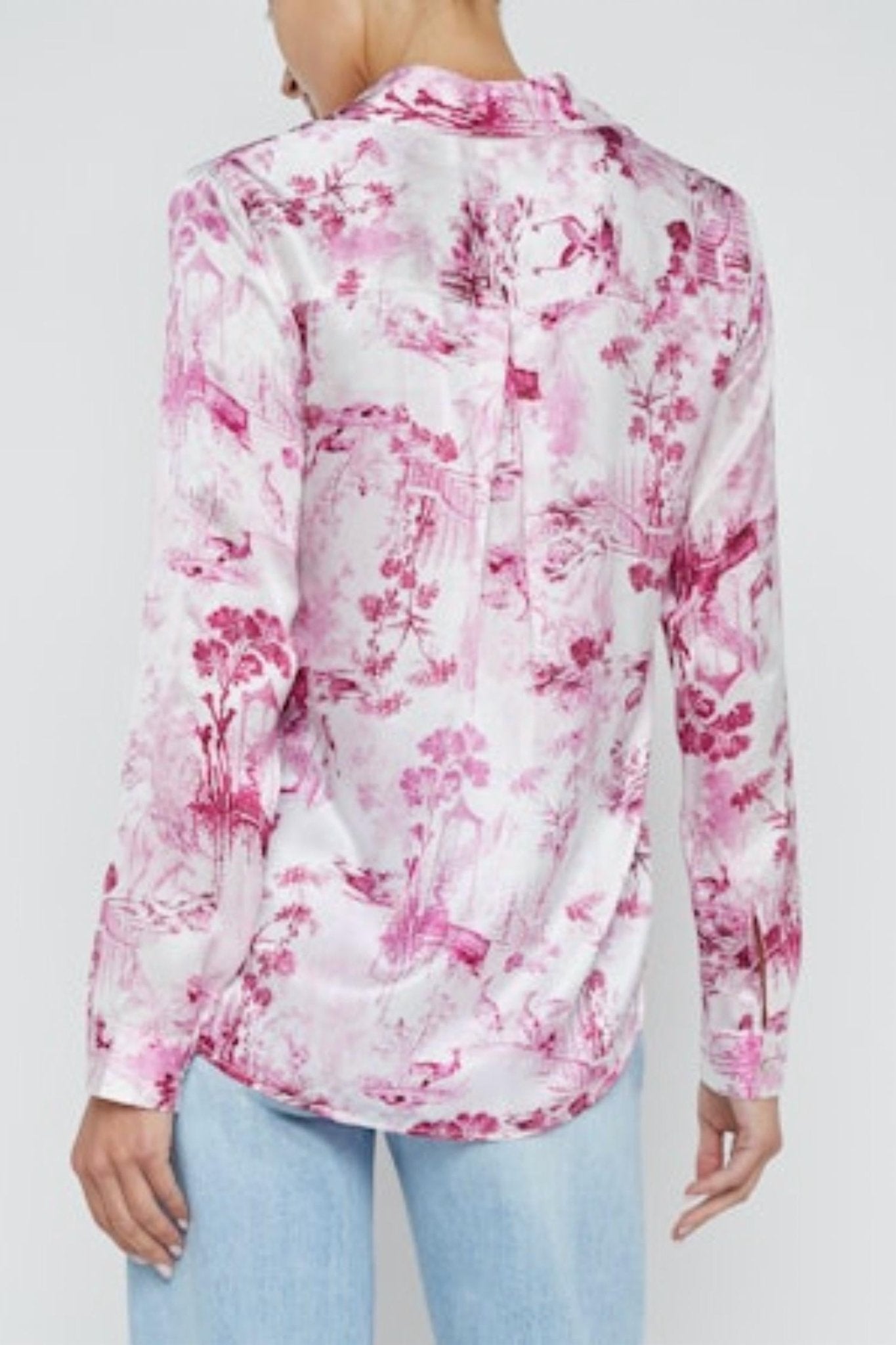L'Agence - Tyler Silk Blouse - blouses - clothing - graphic