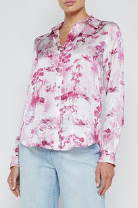 L'Agence - Tyler Silk Blouse - blouses - clothing - graphic