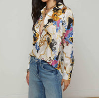 L'Agence - Tyler Silk Blouse - blouses - clothing - patterned