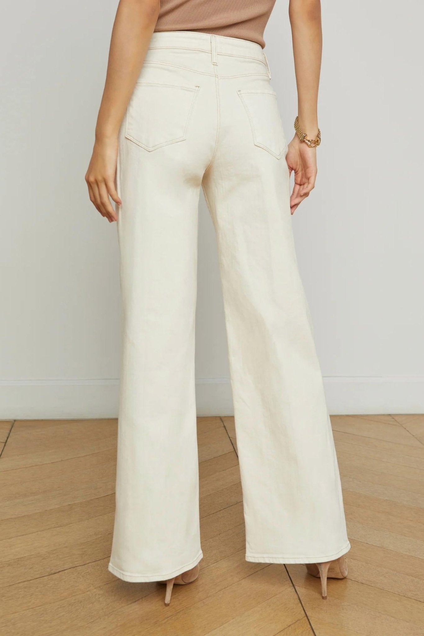 L'Agence - Women's Alicent High Rise Sneaker Flare Jeans - clothing - cotton - blend - flare