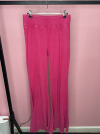 Lalamia - Knit Wide Leg Pants - clothing - pants - pink