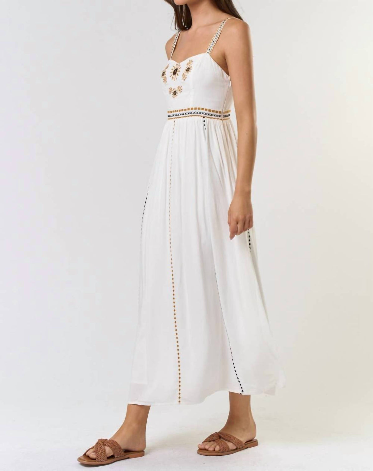 Lalavon - Embroidered Maxi Dress