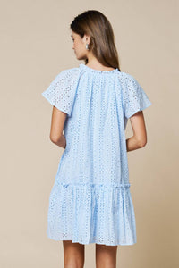 Lalavon - Eyelet Ruffled Dress