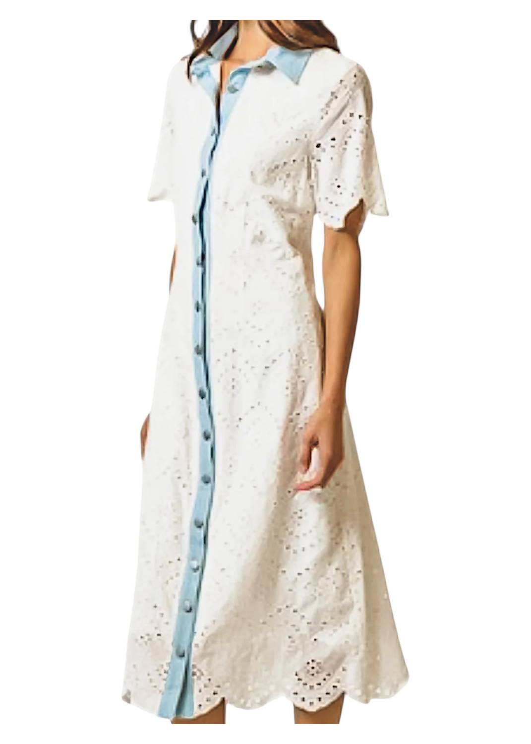 Lalavon - Paola Button-down Midi Dress