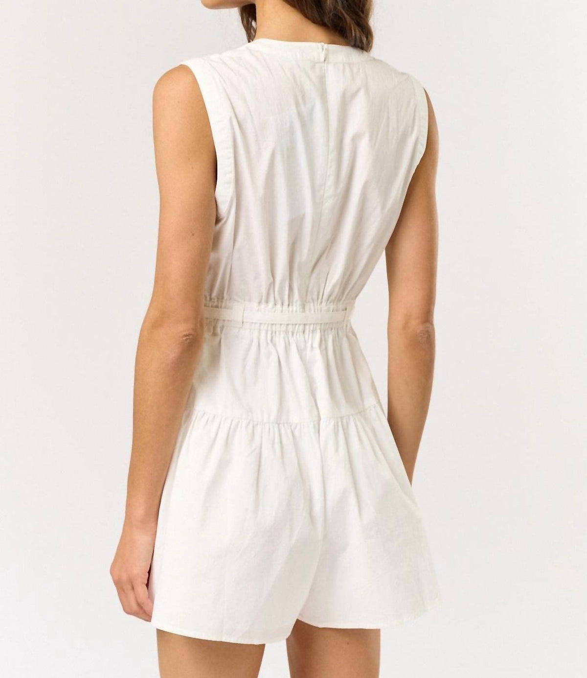 Lalavon - Sleeveless Front Tie Romper