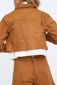 Lalavon - Suede Cropped Jacket