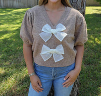 Lalavon - Tulle Bow Sweater