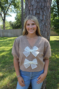 Lalavon - Tulle Bow Sweater