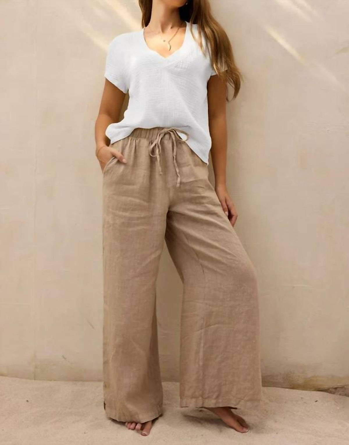 Lamade - Suri Deep V Gauze Tee