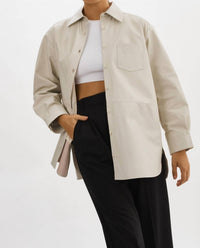 Lamarque - Estelle Leather Oversized Shirt