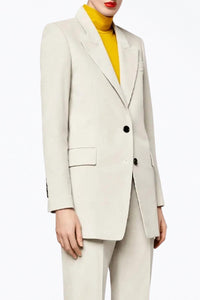 SINGLE-BREASTED COTTON-CORDUROY BLAZER