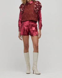 Lanhtropy - Frida Metallic Linen Shorts