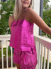 Lanhtropy - Metallic Linen Top
