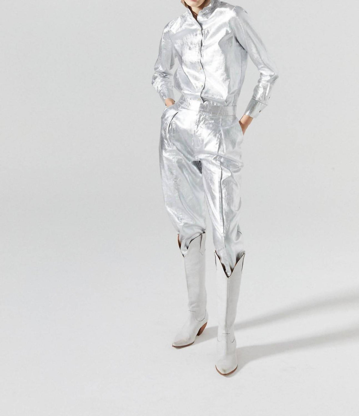 Lanhtropy - San Marino Metallic linen Shirt